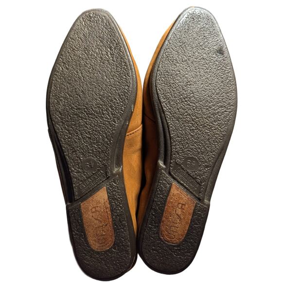 Vtg 1990s Unisa Tan Nubuck Leather Pointed Toe Lace Up Moccasin Ankle Boots 6.5 - Picture 5 of 6